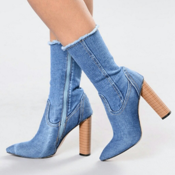 Fashion Nova Shoes - Made for Walking Boot - Denim